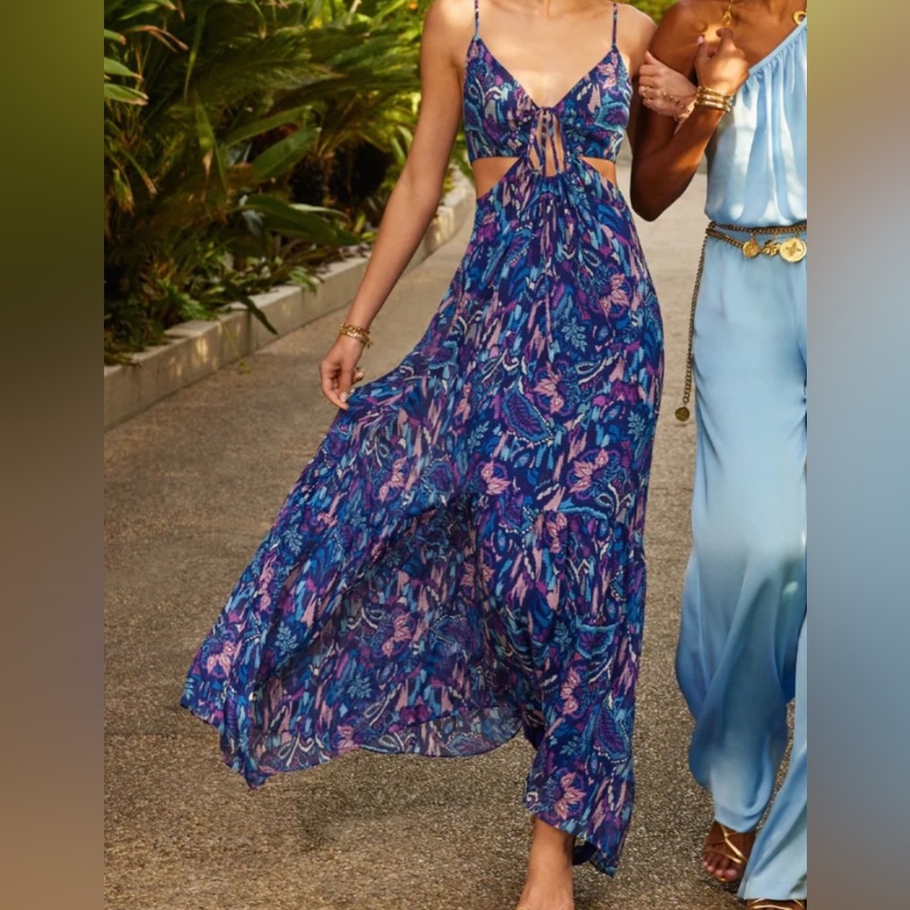 Ramy Brook floral gown size 0 NWT